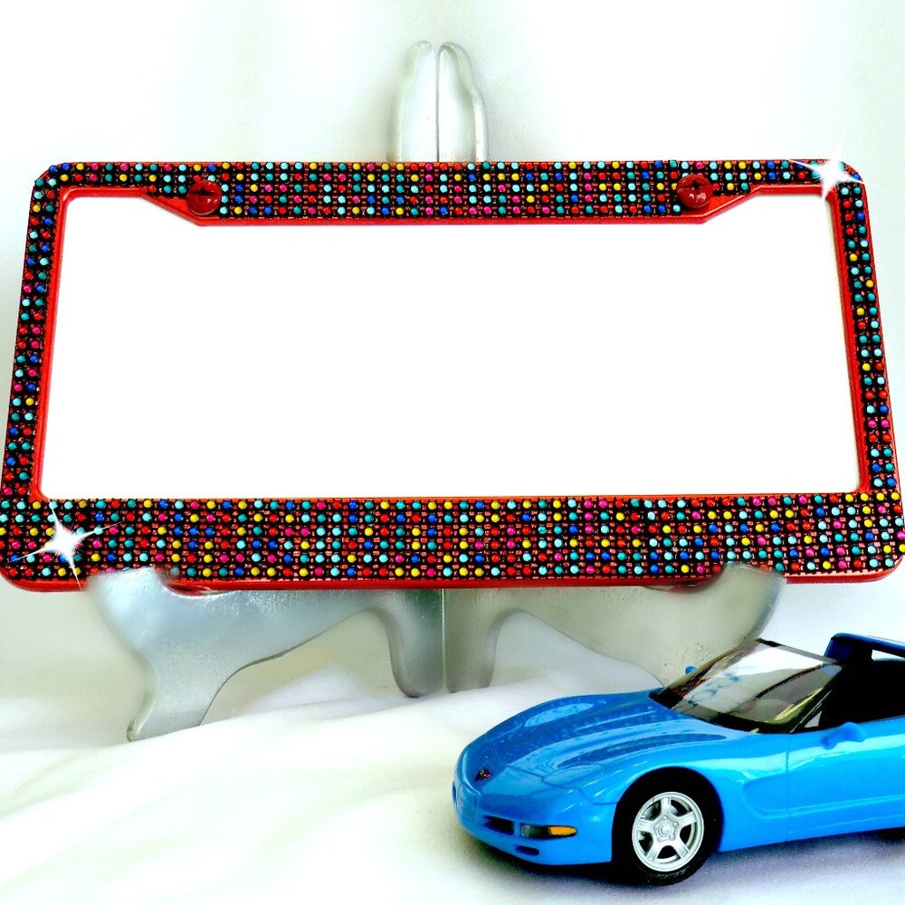 Red Metal License Frame Multi Color US Standard …..726
